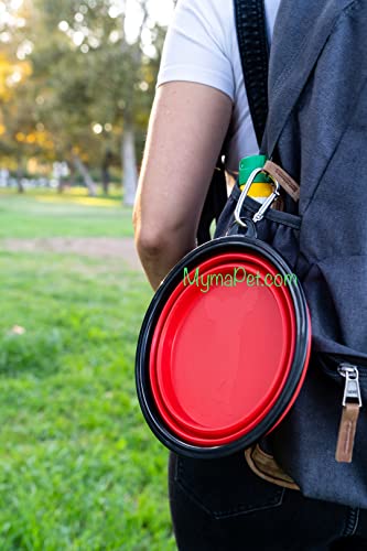 Expandable Silicone Dog Bowl, Easy Open, Ideal For Any Pet, Aventures Will Love This, Is For Food And Water, Travel Bowl With Safe Materials And Eco-Friendly Bpa ­Free (Black), 7 X 7 X 0.4 Inches #TOP2