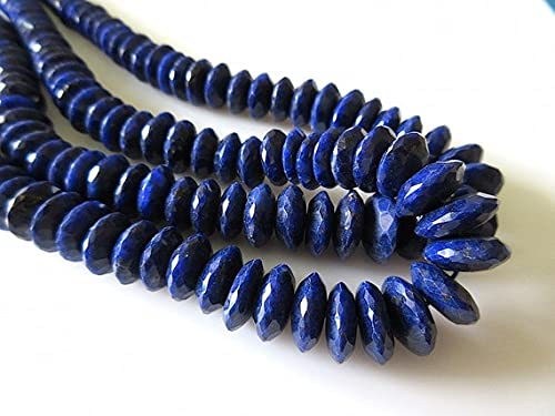 Perles saphir rondelle 8mm 12mm pour fabrication de bijoux artisanaux