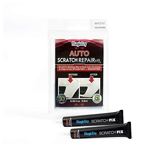 MagicEzy Auto Scratch Repairezy - White Auto Touch Up Paint for Cars - Fix Chips, Deep Scratches, and Scrapes - Achieve Perfect Eye-Matched Color Blend