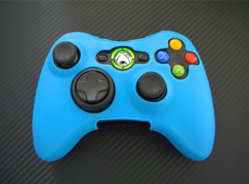 Two Pieces Set 2X for Xbox 360 Remote Controller Silicon Protective Skin Case Cover (Glow Blue)