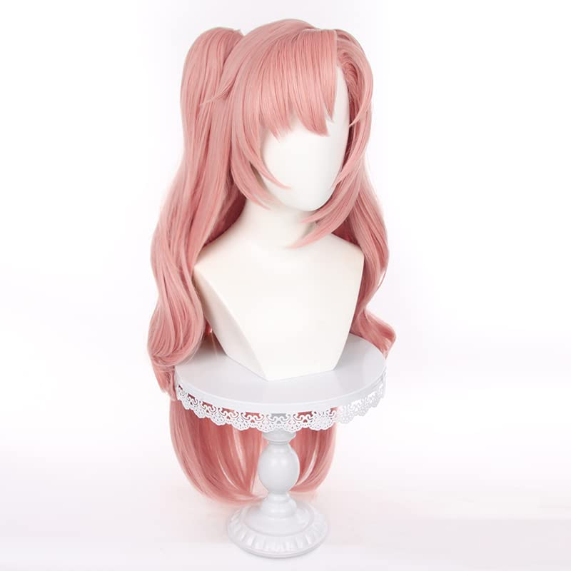 Miniatura 3 de XiongXiongLe Pelucas de cosplay de anime, Nicole Demara, largo, rosa, ondulado, pelo sintético natural, para mujeres, adultos, Halloween, Navidad,