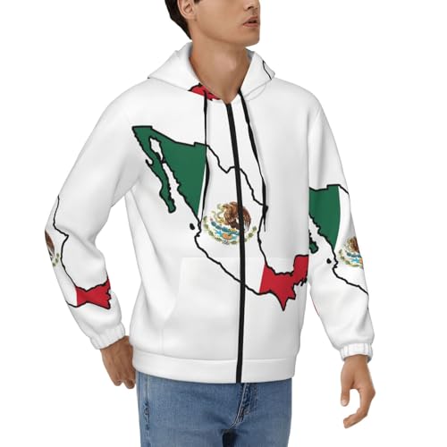 Sweat à capuche carte du Mexique pour vos soirées fraîches et moments de détente