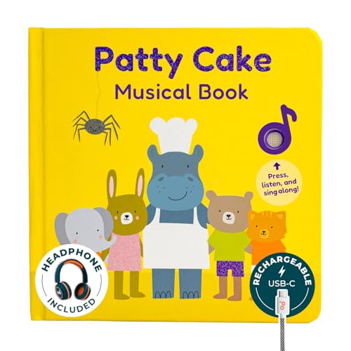 Image of Cali’s Books Patty Cake Nursery Rhymes – Interactive Sound Book for Toddlers 1–3, Kids Headphones Included, Musical Book for 1 Year Olds, Perfect First Birthday Gift, 6 Favorite Songs