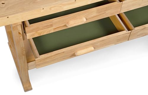 Image of WEN 60-Inch Hardwood Workbench with Four Drawers and Onboard Vise (WB6020)