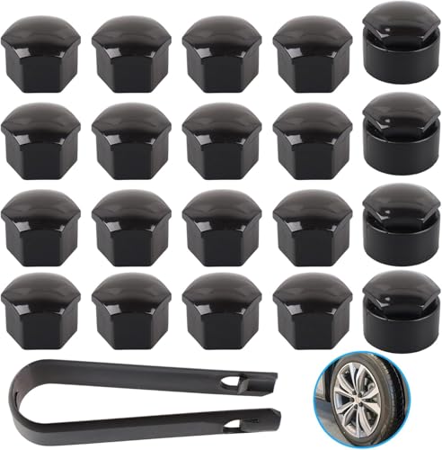 VAPORVERSE 20 Piezas Tapas para Tuercas de Rueda para Opel Insignia B Grand Sport Tourer Wagon 2017-2022, 16 Estándar y 4 Antirrobo Plástico Protector Tornillos Auto Kit,21mm