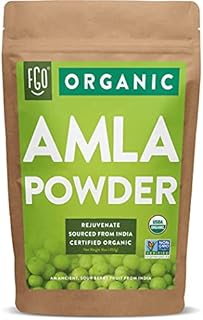 Organic Amla Powder (Amalaki) | 16oz Resealable Kraft Bag (1lb) | 100% Raw From India | by FGO