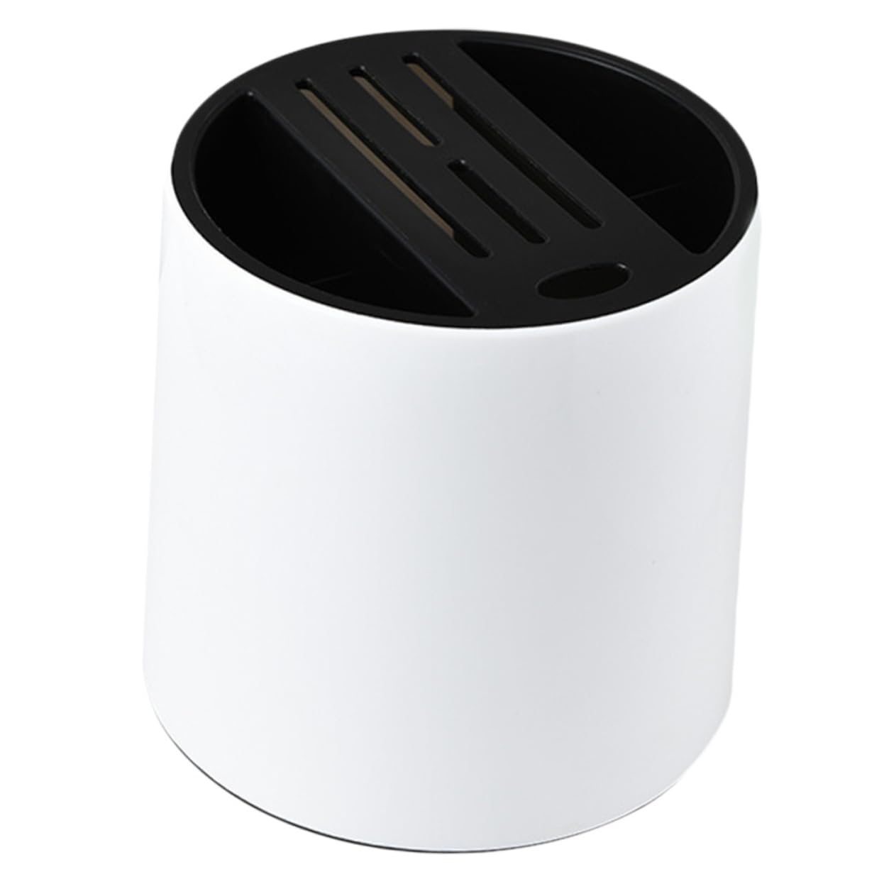 BRIGHTFUFU 1 PC Rotatable Kitchen Utensil Holder Plastic Cutlery Storage Stand Compartment Organizer for Efficient Tool Access Modern Design for Kitchen Decor