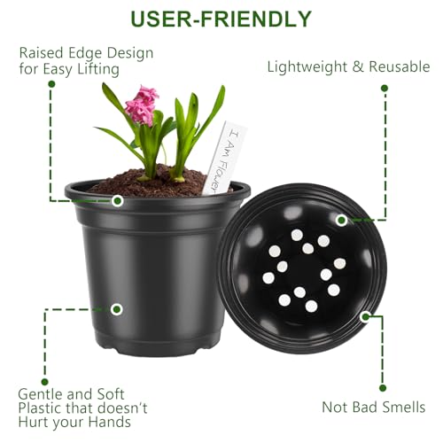 Macetas de vivero reutilizables de plástico flexible para semillas 7