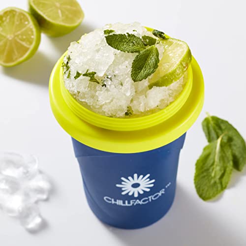 Magic Freez Slushy Maker - Slush Becher mit Strohhalm und Löffel - Slushy Cup für Eis Selber Machen - Tragbarer Slush Machine fur Alle - Eis Mixer (Blau, Pink, Grün) – Bild 5