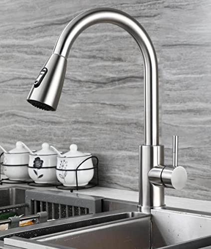 Grifo de Cocina negro con rociador de 2 funciones para un control preciso del flujo de agua
