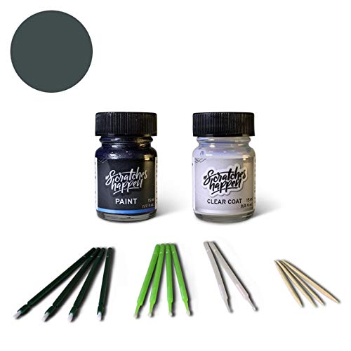 ScratchesHappen Exact-Match Touch Up Paint Kit - Slate Metallic (1F9) for Toyota - Essential (Paint + Clear Coat)