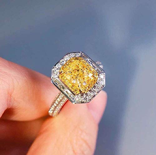 Bague de fiançailles Halo en citrine et argent : le cadeau de mariage idéal
