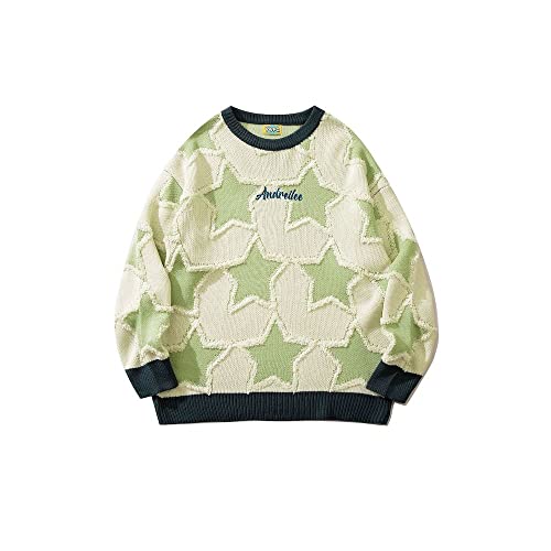 Y2K Sweaters for Women Teen Girls Stars Sweaters Cute Preppy Pullover Sweaters