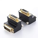Arnorin DVI-I Female to DVI-D Male Right Angle Adapter 2 Pack