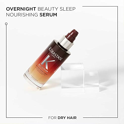 Kérastase Nutritive Nourishing Hair Serum with Niacinamide, Overnight Leave-In Treatment for Dry Hair, Lightweight and Non-Greasy, 8H Magic Night Serum, 90 ml - Image 3