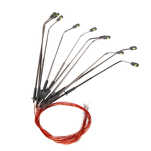 10pcs Street Lamp Lights Single Head for Model Train Layout Scenery
