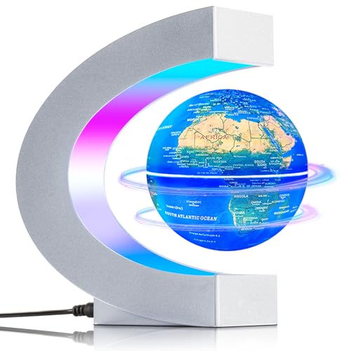 Magnetic Levitating Floating Globe with LED Lights, Cool Tech Gadgets Gifts World Globe Lamp for Men Father Teenage Boys Girls, Birthday Gifts Office Home Desk Decor Display