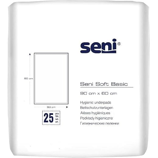 SENI® Soft Basic 90 x 60 cm 25 Stück Bettschutzunterlagen