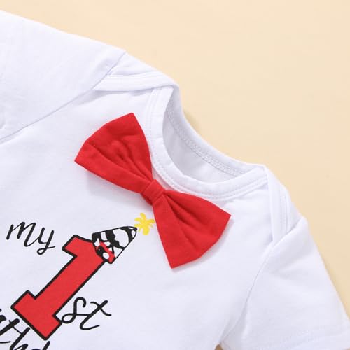 1st Birthday Outfits boy mr onederful birthday Cake Smash Clothes Set Short Sleeve Bow Tie Romper Pants Set4