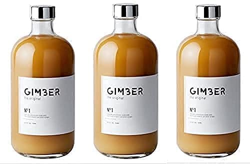 GIMBER Biologisches Ingwerkonzentrat 3x500 ml - Total 1500ml | 1,5 liter | Alkoholfreies Bio-Getränk aus Ingwer, Zitrone und Kräutern | Premium Bio Ingwer Essenz Cover
