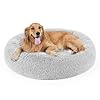 Dog Bed, Cat Calming Bed, Faux Fur Pillow Pet Donut Cuddler Round Plush Bed for Large Medium Small Dogs and Cats