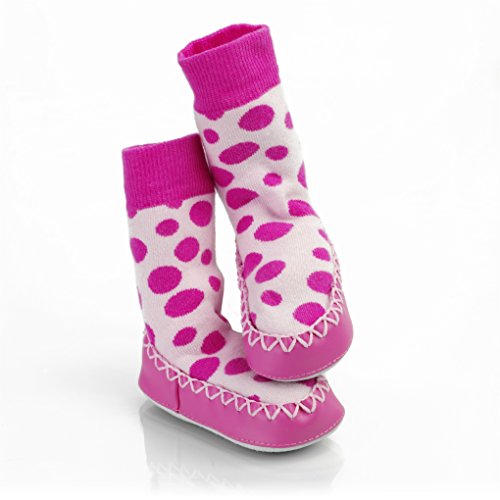 Baby Slipper Socks 18-24m Pink Spots4