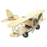 Maquette d'avion en métal : la qualité de fabrication et les détails confèrent à la maquette un aspect réaliste et vivant, avec des ornements en fer forgé