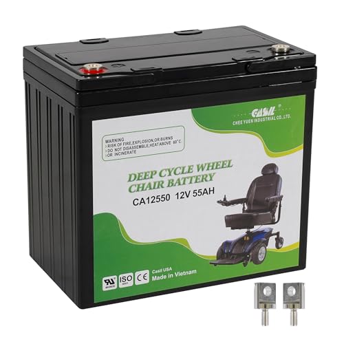 12V 55AH Deep Cycle Battery for RV, Wheelchair, Marine, UPS