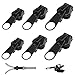 JanFebMar 6PCS Zippers für Reißverschluss, Reissverschluss Zipper Ersatz, Schieber-Reißverschluss für Jacken,Tasche, Koffer, Langlebig und Robust, Schwarz