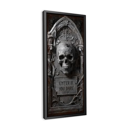 Awesometik Enter If You Dare Halloween Canvas Wall Art, Gothic