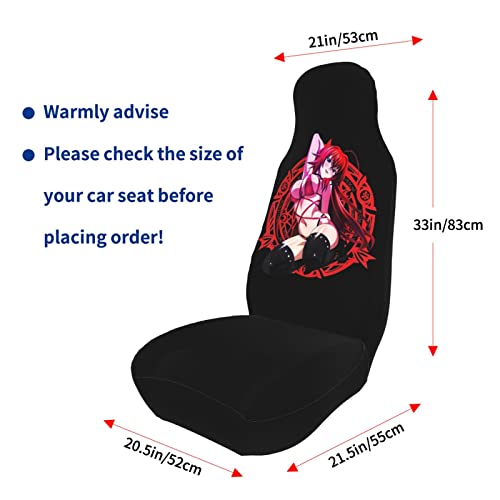 Uogeep Anime High-School-Dxd Car Seat Covers Auto Accessories Protectors Car Decor Universal Fit For Car Truck Suv Upholstery (Set Of 2) Black #TOP6