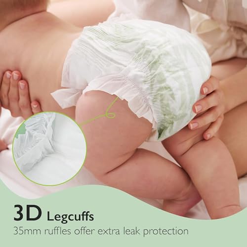 Momcozy Newborn Diapers, Baby Diapers Natural Bamboo Diapers Hypoallergenic For Sensitive Skin, Disposable Diapers, Organic Diapers Infant Diapers Size 1 thumb #7