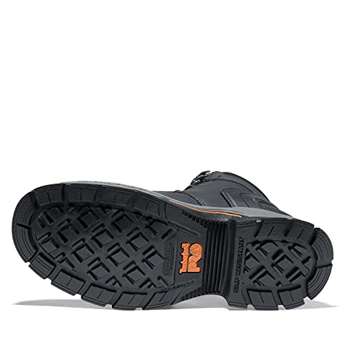 Timberland PRO Men's Stockdale 6 Inch Alloy Safety Toe GripMax Industrial Slip Resistant Boot, Black Raptek, 4M