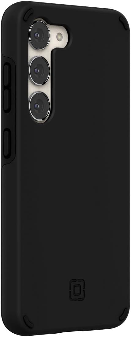 Incipio Duo Samsung Galaxy S23 Case - Slim, Dual-Layer & 12ft Drop Protection Phone Case - Scratch Resistant + 5G & Wireless Charging Compatible - Made from Recycled Materials (Black)