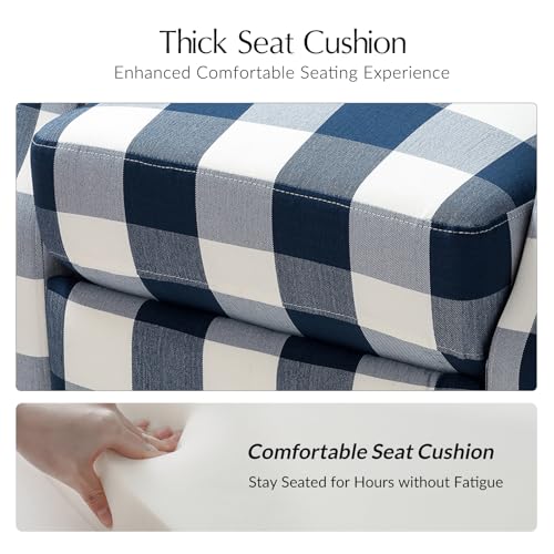 Sillón reclinable moderno textura espuma azul miniatura 5