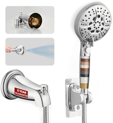 All Metal Tub Spout with Diverter, 10 Settings Hand held Shower, Switch ...