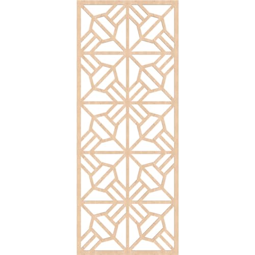 Image of Auburn Decorative Pierced Fretwork Wood Wall Panels, 31 3 /8 inchW x 79 3 /8 inchH x 3 /8 inchT, Red Oak