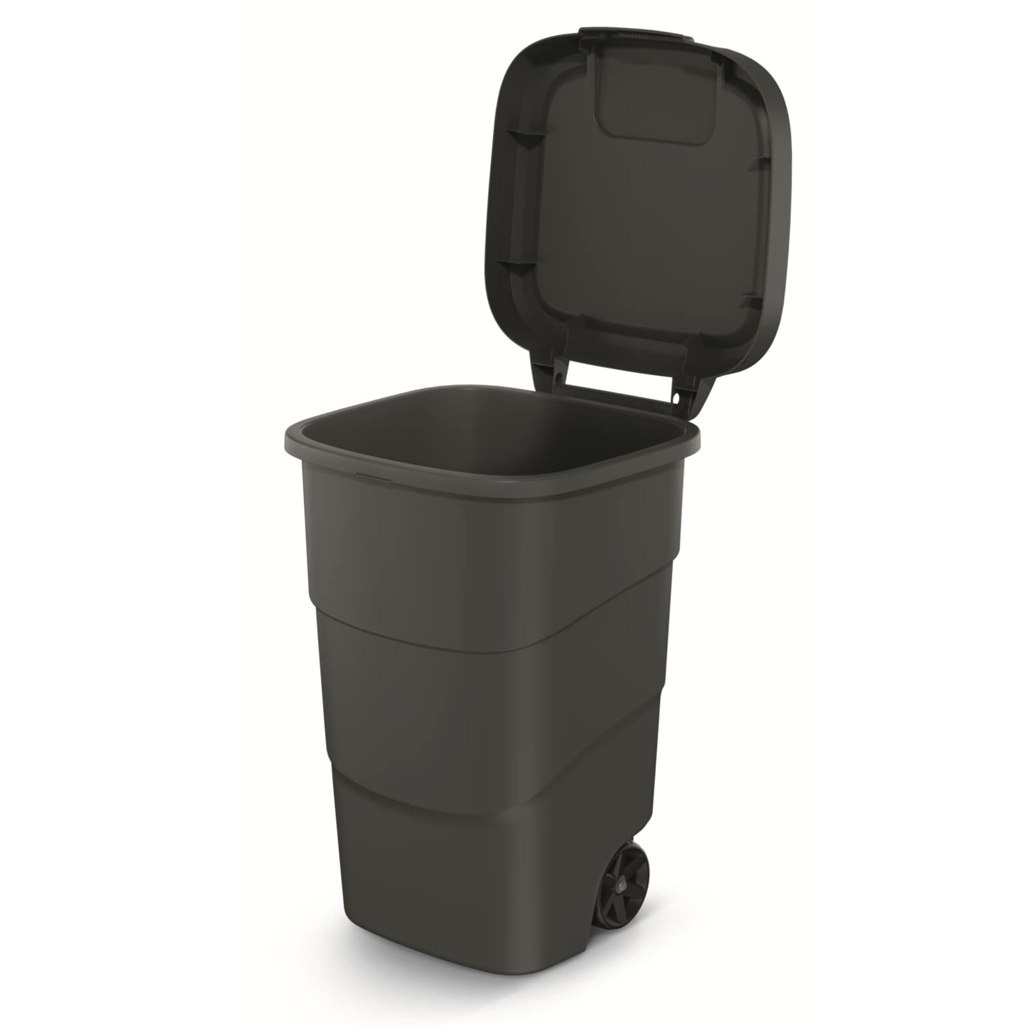 Prosperplast Wheeler 95L - Cubo de basura universal con ruedas y tapa, color negro