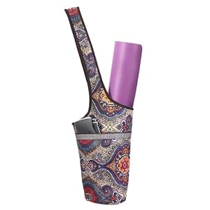 Yoga Mat Bag, Yoga Mat Carrier Bag – Yoga fitness mat opbergtas met zak – Sportaccessoires organisator schouderband bouch bohemian mode voor moeder, vriendin, vrouw