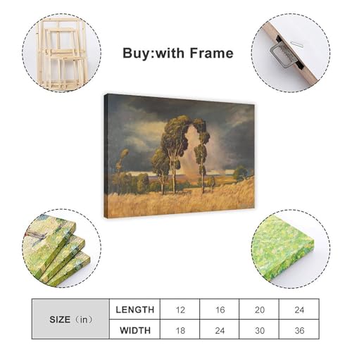 Impression sur toile Summer Rain Pierneef décoration murale d'art premium - 2