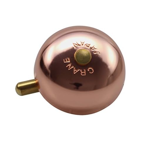 Crane Bell Mini Karen Brass Bicycle Bell With Die Cut Mount - Copper, 4.5 Cm Cover