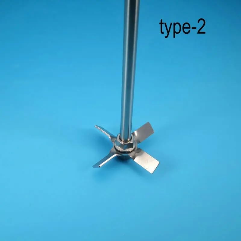 Stainless Steel Three-Blade Agitator Set 40mm-120mm for Laboratory Mixing - 45° Blades & Shafts, Type-2 (80x8x300mm) - Durable, Precision Mixing Equipment