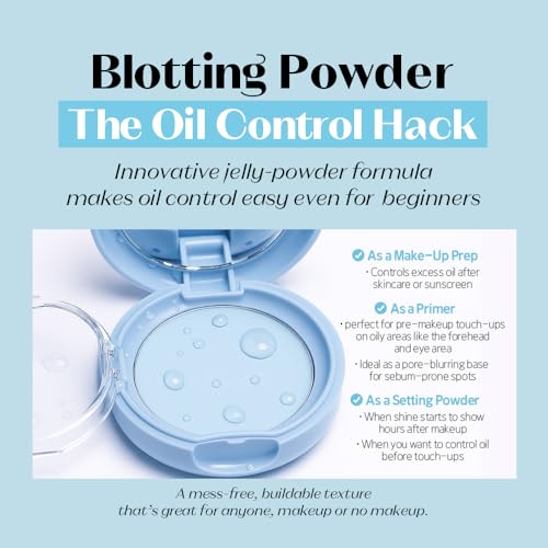 Image of ETUDE Sebum Soak Jelly Pressed Powder makeup setting powder oil control, matte finish for oily and combination skins