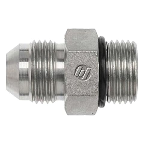 Brennan Industries 6400-08-08-O-B Brass Straight Tube Fitting, 3/4"-16 SAE x 3/4"-16 SAE ORB Thread, 1/2" Male JIC x 1/2" Male O-Ring Boss Cover