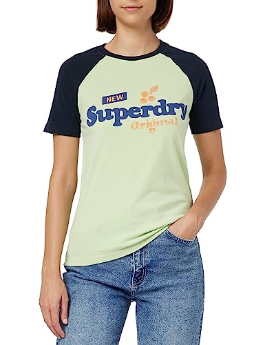 Llantas, Music Superdry Camisa Vintage Cooper Classic RGN tee Business para Mujer, Color Verde Espuma/Azul Marino, 36, Espuma/Azul Marino, 6
