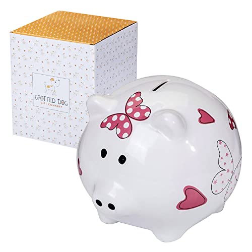 SPOTTED DOG GIFT COMPANY Hucha Cerdito Grandes Originales de Cerámica Regalo para Niños Adultos y Adolescente
