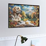 Chien Mignon enneigé Puzzles 500 Piezas Construir Maquetas Ménagerie fantaisiste rayonnante Rompecabezas para Adultos Desafío Intelectual Juguete Educativo 3D Moderno 500 PCS