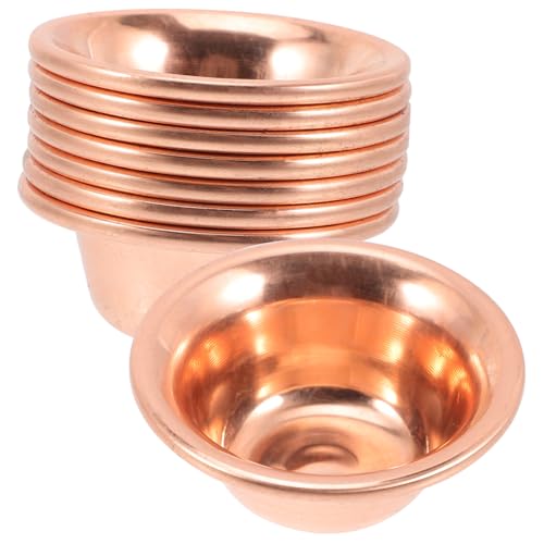 NAMOARLY 7pcs Water Offering Cup Copper Bowl Offering Bowl for Altar Desktop Accessories Buddhist Sacrifice Cup Divine Water Bowls Water Cup Bowl Tin Tibetan Holy Water Bowl Brass
