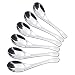 CocoKool Soup Spoons, Premium Stainless Steel Japanese Soup Spoon, Widely-Used Metal Soup Spoons, Durable Stainless Soup Spoons, Thick Heavy-Weight Ramen Spoon with Modern Look, Set of 6 (Silver)