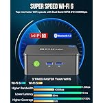 GMKtec Mini PC Intel N150 (Turbo 3.6GHz) 16GB DDR4 1TB PCIe M.2 NVMe SSD, Desktop Computer 4K Dual HDMI Display/4x USB3.2/WiFi 6/BT5.2/RJ45 Ethernet Nucbox G3 Plus - Image 5